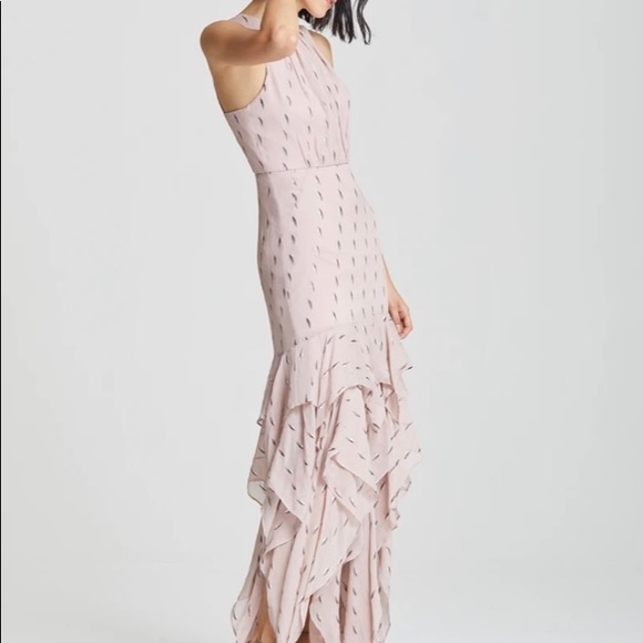 Halston Ruffle Skirt Gown! Stunning! New With Tags - Picture 3 of 15